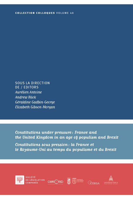 Couverture de l'ouvrage Constitutions under pressure: France and the United Kingdom in an age of populism and Brexit